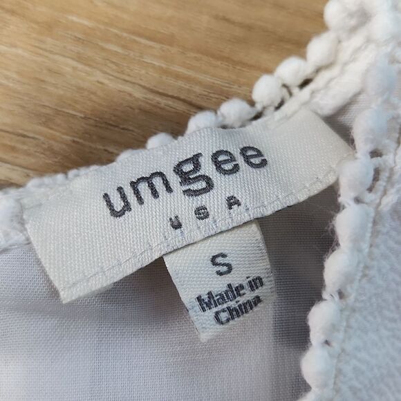 🔹️Umgee Cream Floral Print Boho Sleeveless Dress Small - Picture 9 of 12